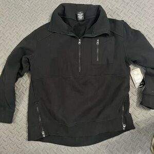 Avia women’s Q zip trail jacket, Black soot. Small